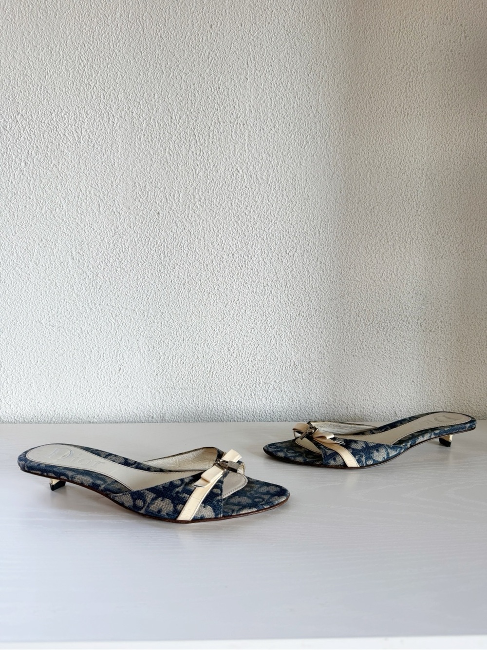 Vintage Christian Dior Oblique Lock & Key Mule Kitten Heels EU 39 - Picture 8 of 16